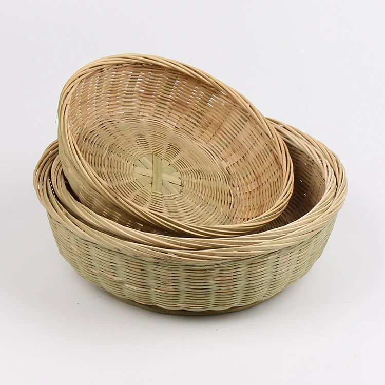 Ручная работа бамбуковая переплетенная закуска Фруктовая тарелка