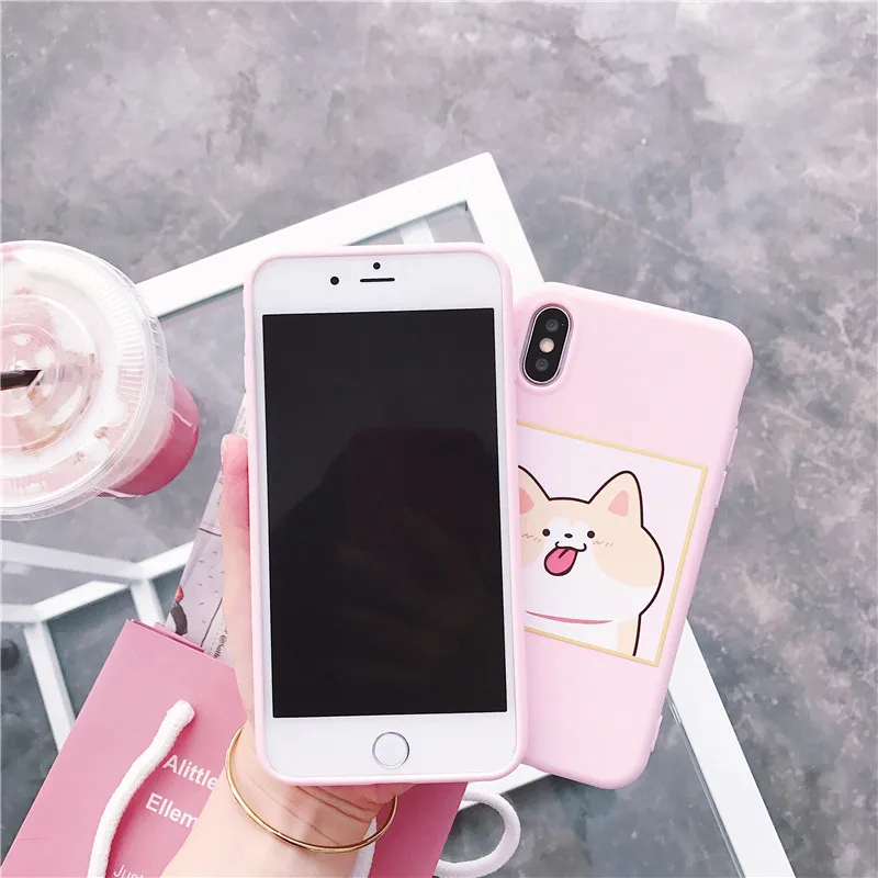 чехол на айфон 6s 7 плюс Для iphone Чехол для X XS крышка Капа 6 8 Симпатичные животные