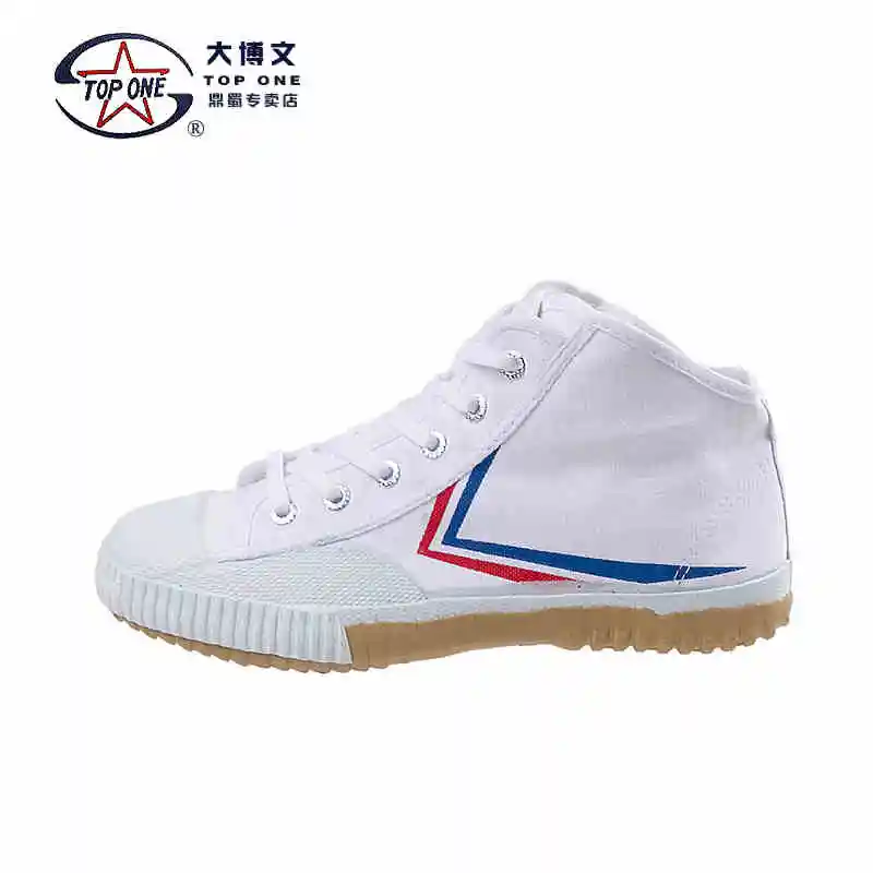 FEIYUE высокая классическая парусиновая обувь спортивная обувь Боевые искусства обувь для мужчин и женщин белые кроссовки обувь