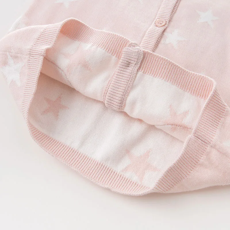 DBK0786 dave bella autumn kids girls 100% cotton knitted Sweater children stars printing Cardigan tops | Детская одежда и обувь