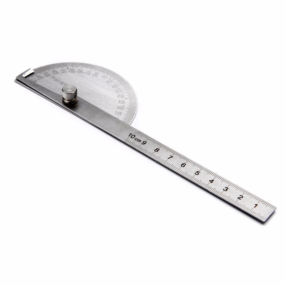 

14.5cm 180 Degree Adjustable Protractor Angle Finder Craftsman Ruler Stainless Steel Caliper 10cm Measuring Tools Woodworking