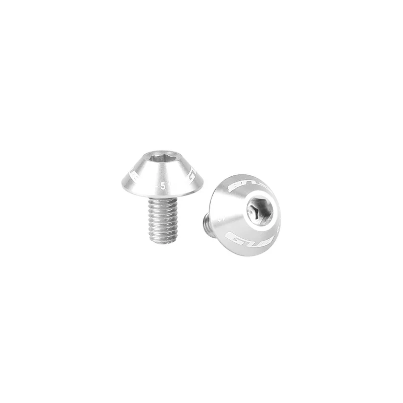 Silver 2 шт./партия GUB M5* 12 мм алюминиевая велосипедная бутылка для воды крепежные болты зонтик тип велосипедная бутылка для воды кронштейн винты рейки - Цвет: Silver