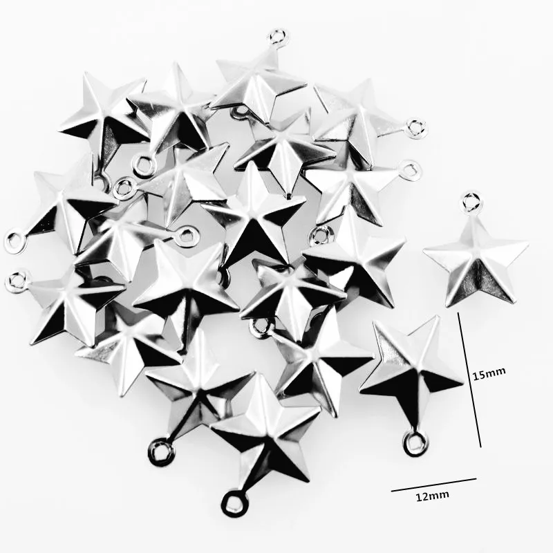 Полые блестящие пятиконечные звезды Подвески из нержавеющей стали звезда кулон