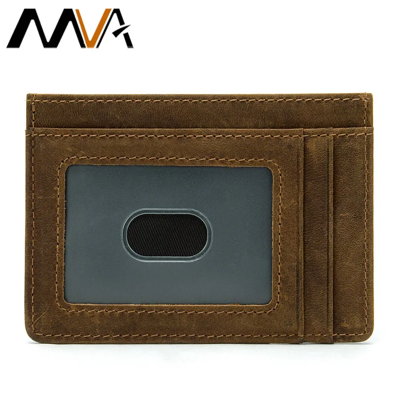 MVA держатель для карт из натуральной кожи сумка денег мини бизнес кредитный