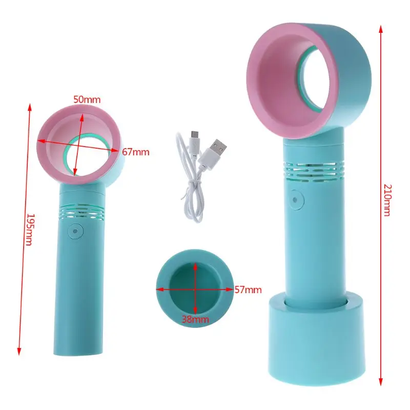 

Mini Portable Leafless Fan Summer Supplies Silent USB Rechargeable Cooler Without Blades Student Air Cooling Fan Bedroom Travel