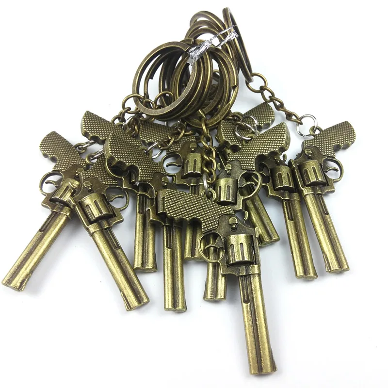 Супер герой Ходячие мертвецы Ник оружие Модель пистолет брелок Металлический