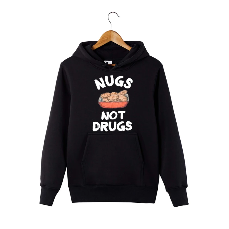 Фото Толстовка с капюшоном Nugs Not Drugs от Hippie Runner Женская одежда Толстовка с капюшоном Nugs Not Drugs от Hippie Runner Женская одежда