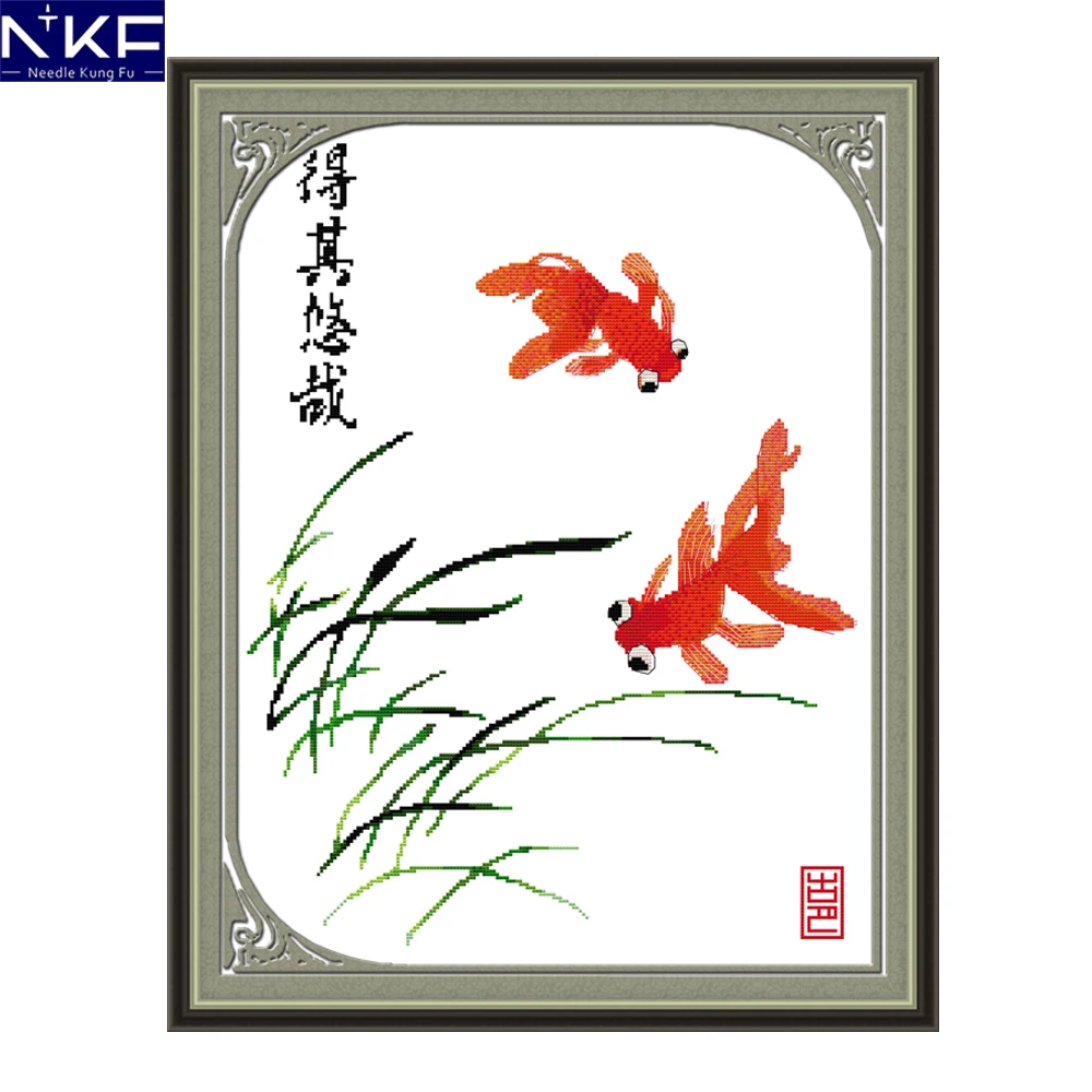 

NKF Leisure Cross Stitch Sets Stampede Counted Cross Stitch 11CT 14CT Cross Stitch Kit for Embroidery Needlework Home Decor
