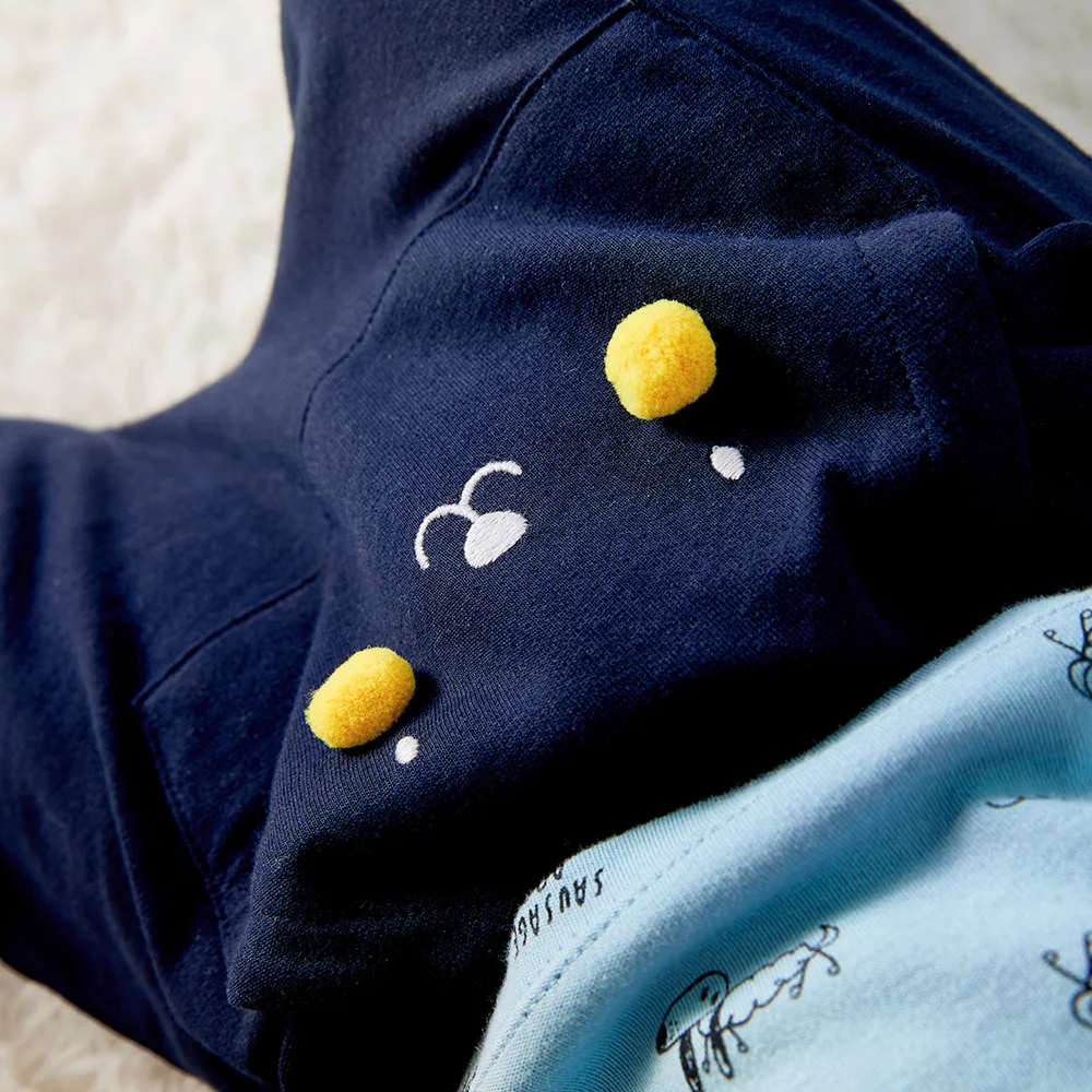 Balabala Baby 100% Cotton Jogger with 3D Ear at Back Pull-on Pants Infant Newborn Girls Boys Bottom Harem PP Trousers |