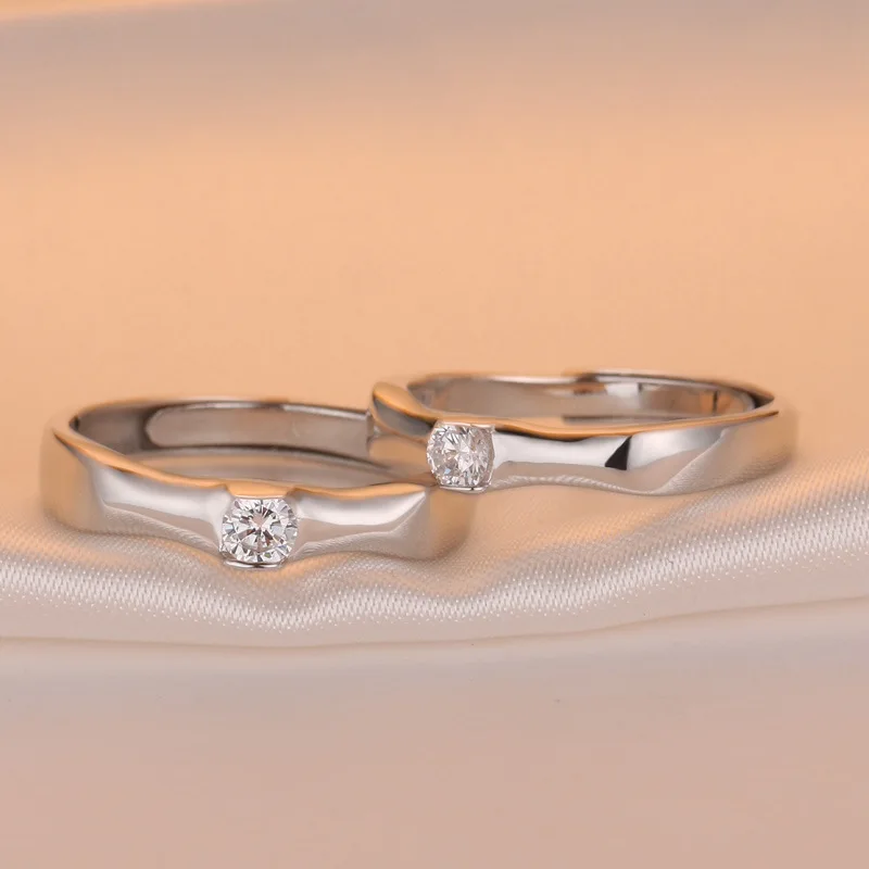DOYUBO 100% Реальный 925 Чистое серебро Классический Простой дизайн кольца для