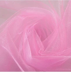 Pink 20 м X 75 см, ткань из органзы «сделай сам», прозрачная органза, тюль, рулон, занавески для свадьбы, вечеринки, дома, дня рождения, украшение, 19 цветов на выбор - Цвет: Pink