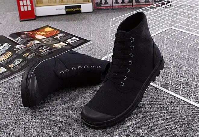 Сапоги Aleafalling мужские парусиновые нубук Прочные ботильоны повседневная обувь