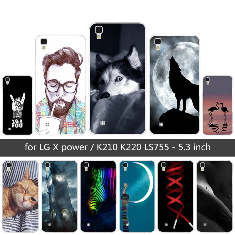 Для LG X Power Мягкий силиконовый чехол из ТПУ для Coque K210 K220 LS755 задняя крышка с концом