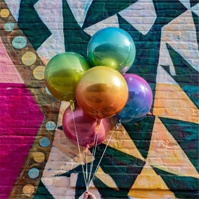 1 шт. 22 дюймовые градиентные воздушные шары с лазерным эффектом|Воздушные и
