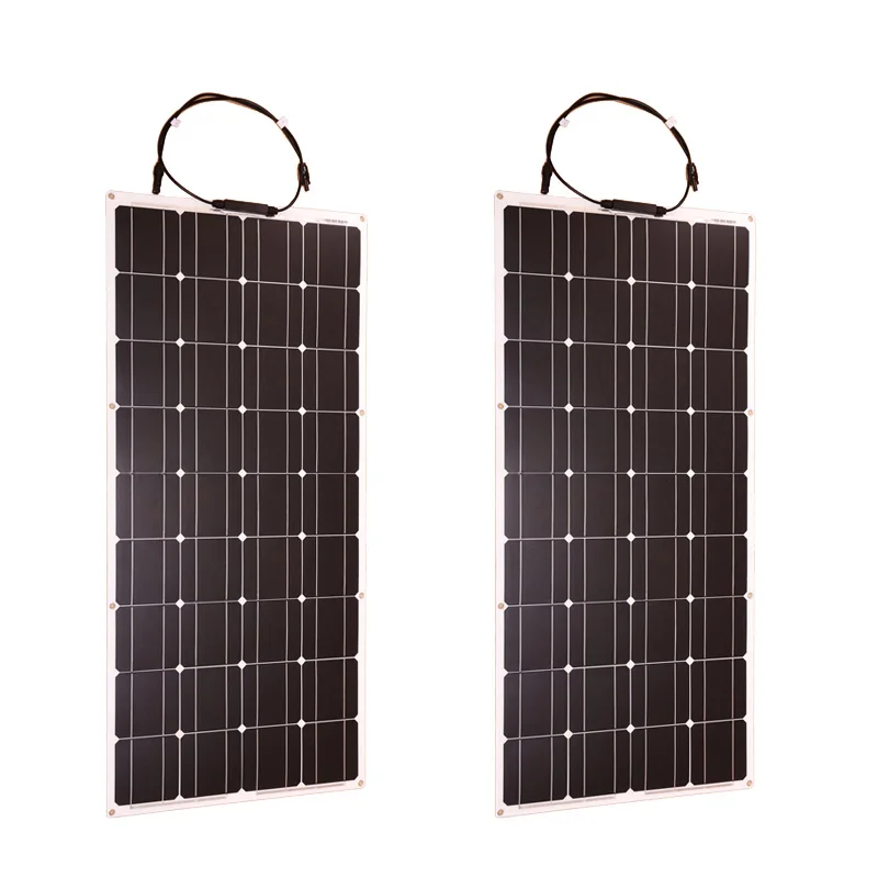 2pcs Dokio 4 шт. 8 шт. солнечная панель 100 Вт монокристаллическая солнечная ячейка Гибкая для автомобиля/яхты/парохода 12 В 24 Вольт 100 Вт солнечная батарея - Цвет: 2pcs