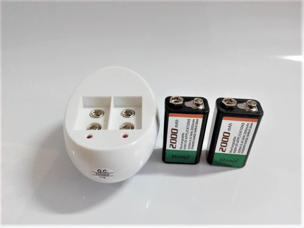 

2pcs 2000MAH 9v Ni-MH battery Universal 9v charger