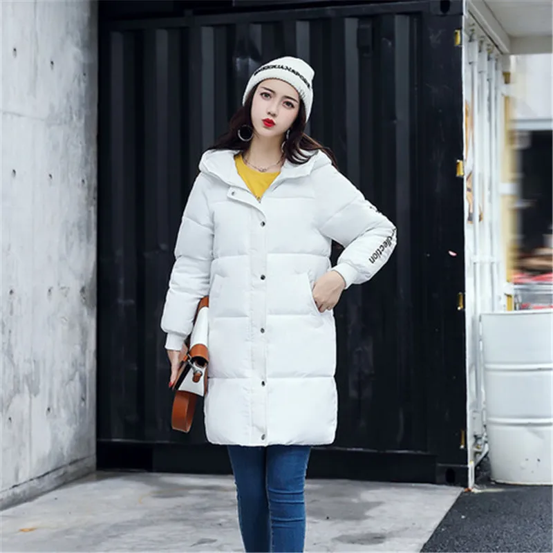 Длинные зимние куртки 2017 женские пальто повседневные Теплые осенние парки с