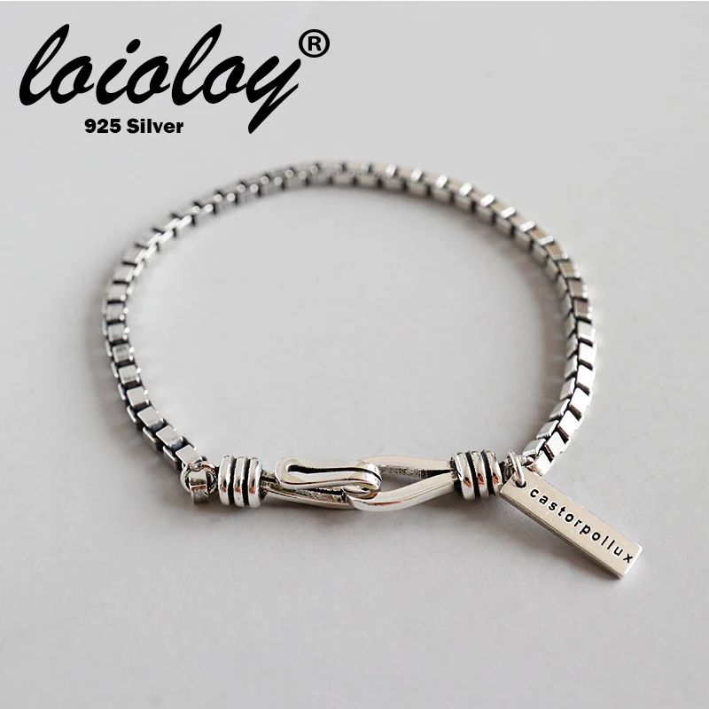 Loioloy подлинное серебро 925 пробы 3 мм браслет цепочка для мужчин/женщин AS134|Гибкие и
