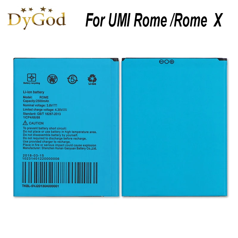 

For UMI Rome Battery For Umi ROME X Batterie Bateria Accumulator AKKU 2500mAh