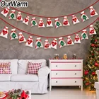 Рождественский Адвент-календарь OurWarm, 11x16 см, Подарочная сумка, фетровый календарь сделай сам, календарь с обратным отсчетом для даты 1-24 1-31, новогоднее Рождественское украшение
