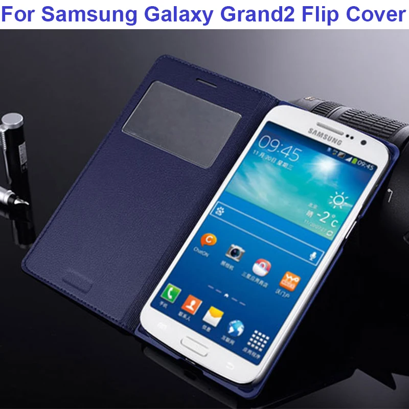 Чехол для samsung Galaxy Grand 2 Grand2 чехол S View умный флип-чехол с функцией задней крышки батареи G7102 G7105 SM-G7106
