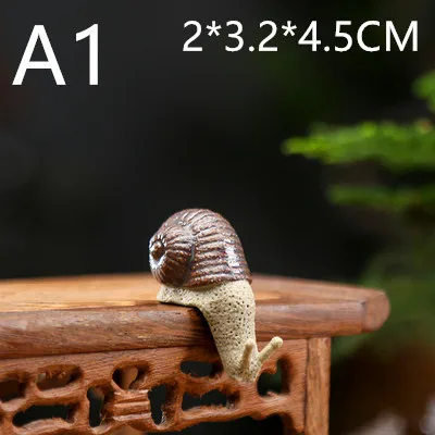 A1 Garden Animals Ceramic Snail Bonsai Micro Landscape Garden Decoration Outdoor Potted Landscaping Decoration Garden Ornaments - Цвет: A1