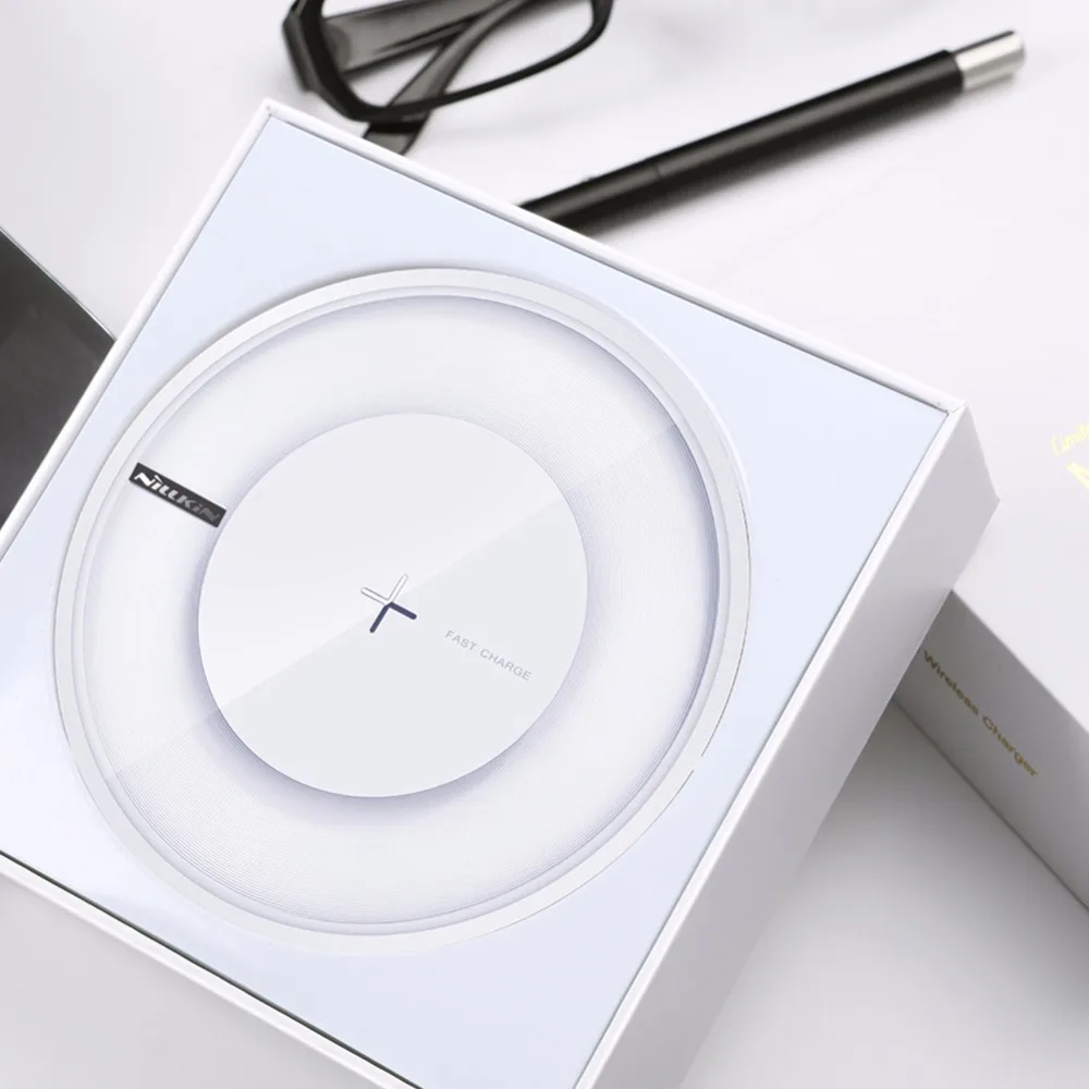 Nilkin для iPhone X 8 Plus Беспроводное зарядное устройство NILLKIN Magic Disk 4 быстрый QI беспроводной зарядный коврик для samsung S9 S8 плюс S7 Примечание 8
