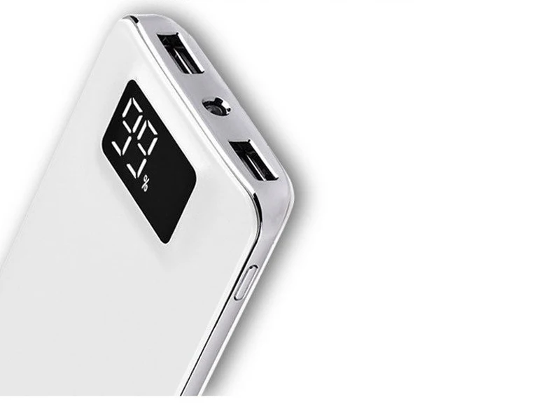 Горячая 20000 mah внешний аккумулятор PoverBank 2 USB lcd power Bank портативное зарядное