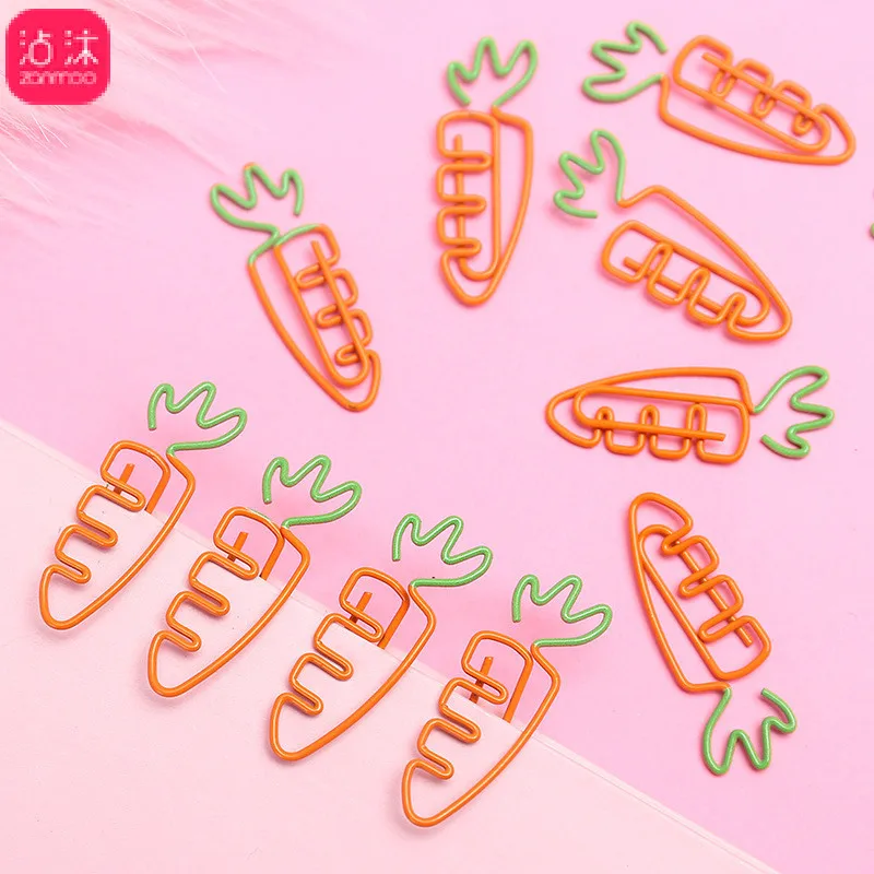 4/8/12 шт. милый мультфильм для фруктов моркови Бумага зажим белый редис банкнот