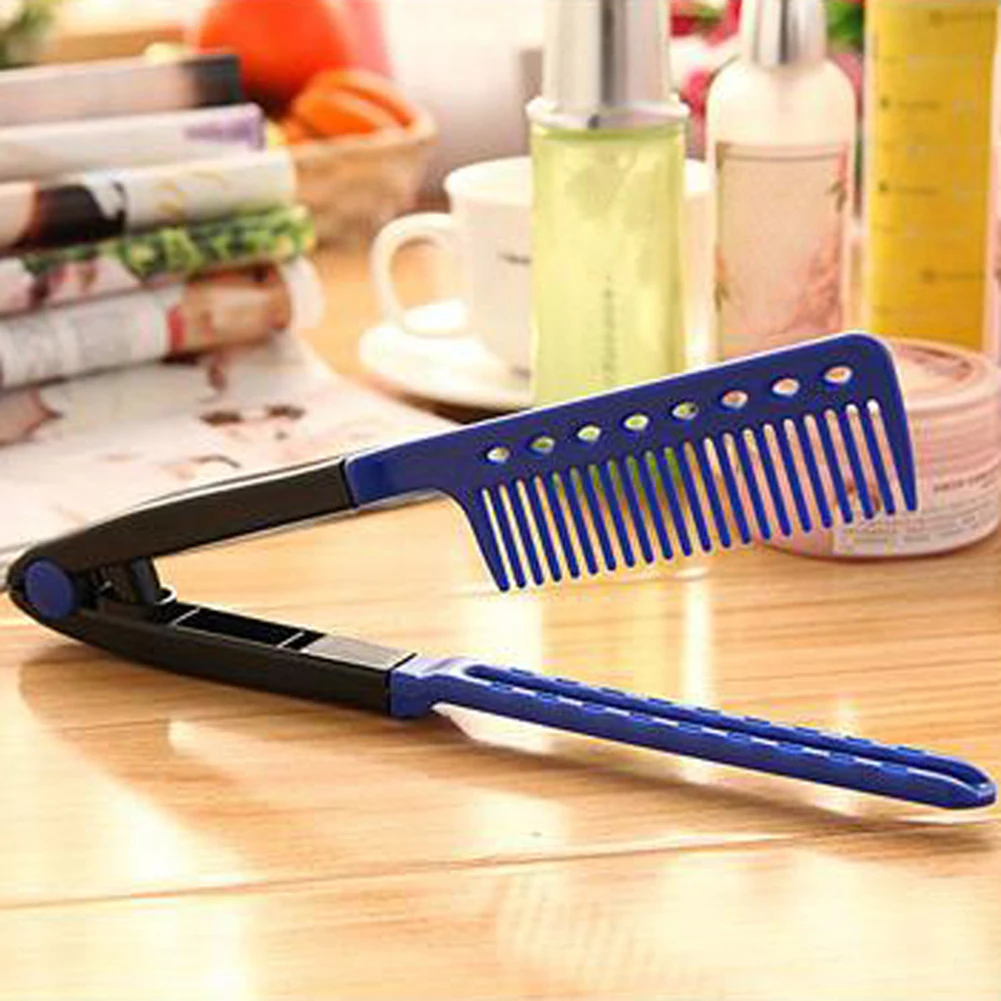 Модная пластиковая портативная v-образная Расческа для укладки волос инструмент