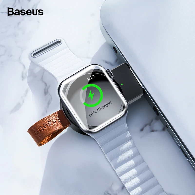 Беспроводное зарядное устройство Baseus Qi для Apple Watch 4 3 2 1 i Series портативная быстрая