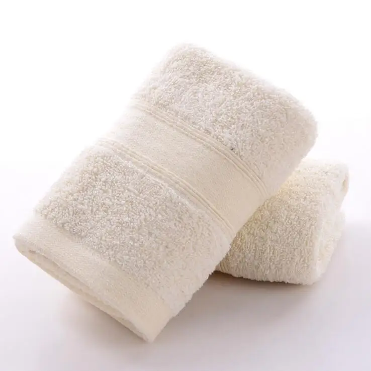 Milky white 75*35 см хлопковое гладкое атласное однотонное полотенце 105 г осеннее и зимнее уплотненное деловое Подарочное полотенце для отеля-банное полотенце - Цвет: Milky white