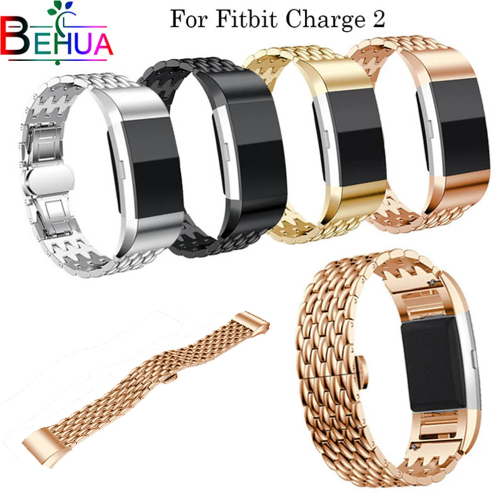 

stainless steel strap for Fitbit Charge 2 Replacement luxury quality Bracelet Band for Fitbit Charge2 smart watch Accessories