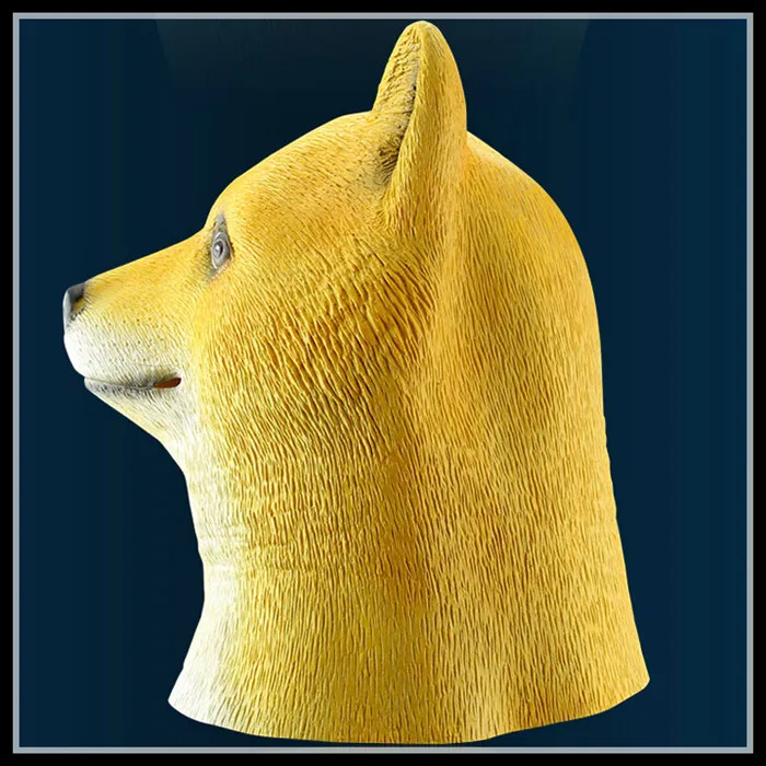 2016 Новинка! Забавная голова doge 3D латексная маска для косплея костюм на Хэллоуин God
