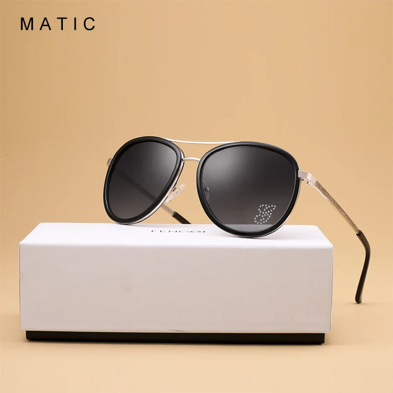 Классические черные овальные авиационные женские солнцезащитные очки для