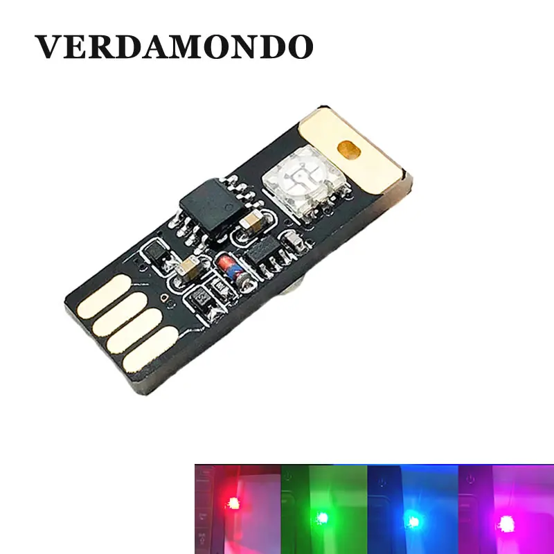 Автомобильный RGB Led USB цветной атмосферный свет Сенсорное Голосовое управление
