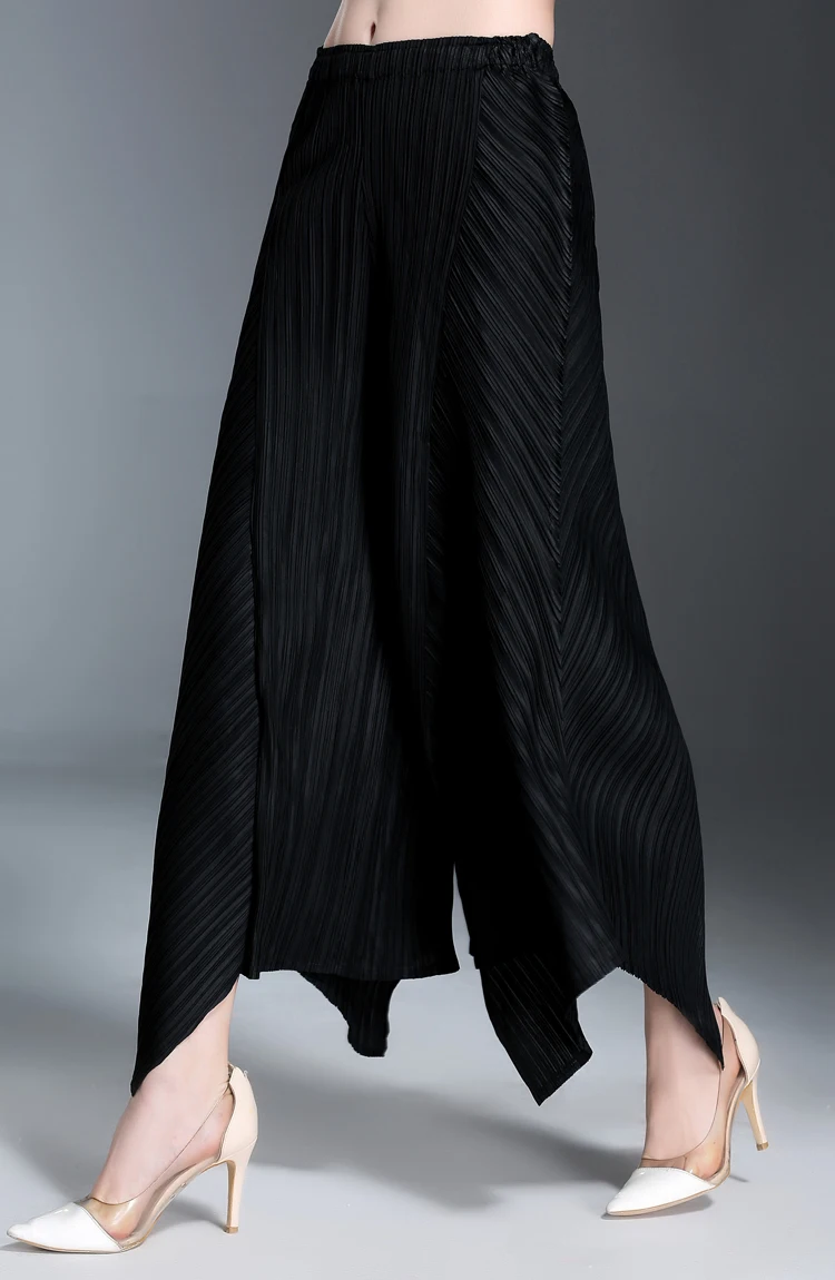 Женские свободные брюки LANMREM ассиметричные с высокой талией и широкой WG53901 2020 |