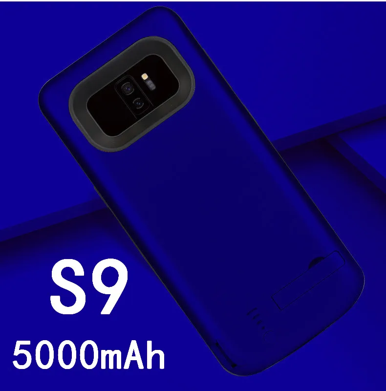 S9-Blue Тонкий ударопрочный чехол для зарядки аккумулятора 6500 мАч для samsung Galaxy S8 S9 Plus Note 8 Внешний перезаряжаемый внешний аккумулятор - Цвет: S9-Blue