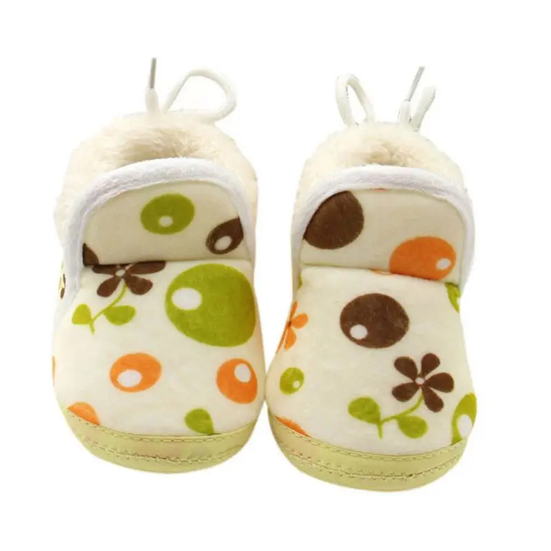 Теплая обувь с цветами для маленьких девочек и мальчиков теплые зимние ботинки