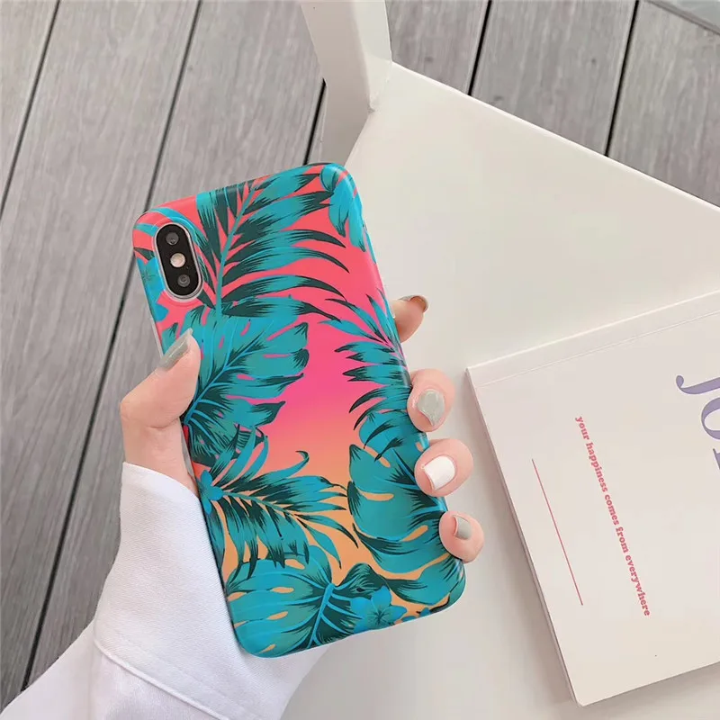 Роскошный оригинальный Милый Летний Мягкий силикон imd чехол для Apple iPhone 7 8 Plus X XS Max