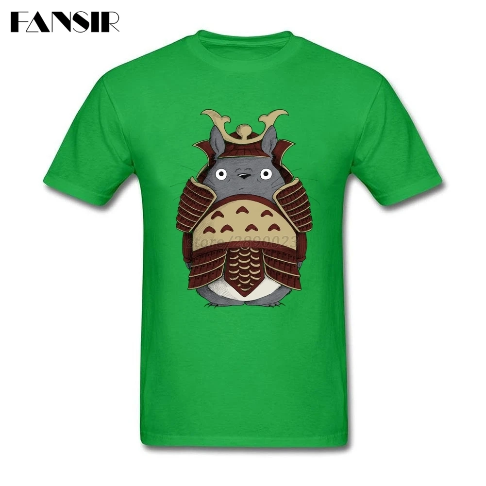 Футболка Totoro Warrior Japanese Anime Мужская забавная футболка 100% хлопок с коротким рукавом