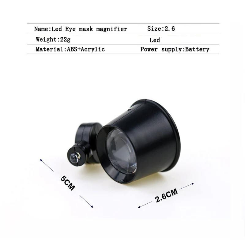 Repair Magnifying With LED Light 10x Pocket glass Magnifer Watch | Инструменты