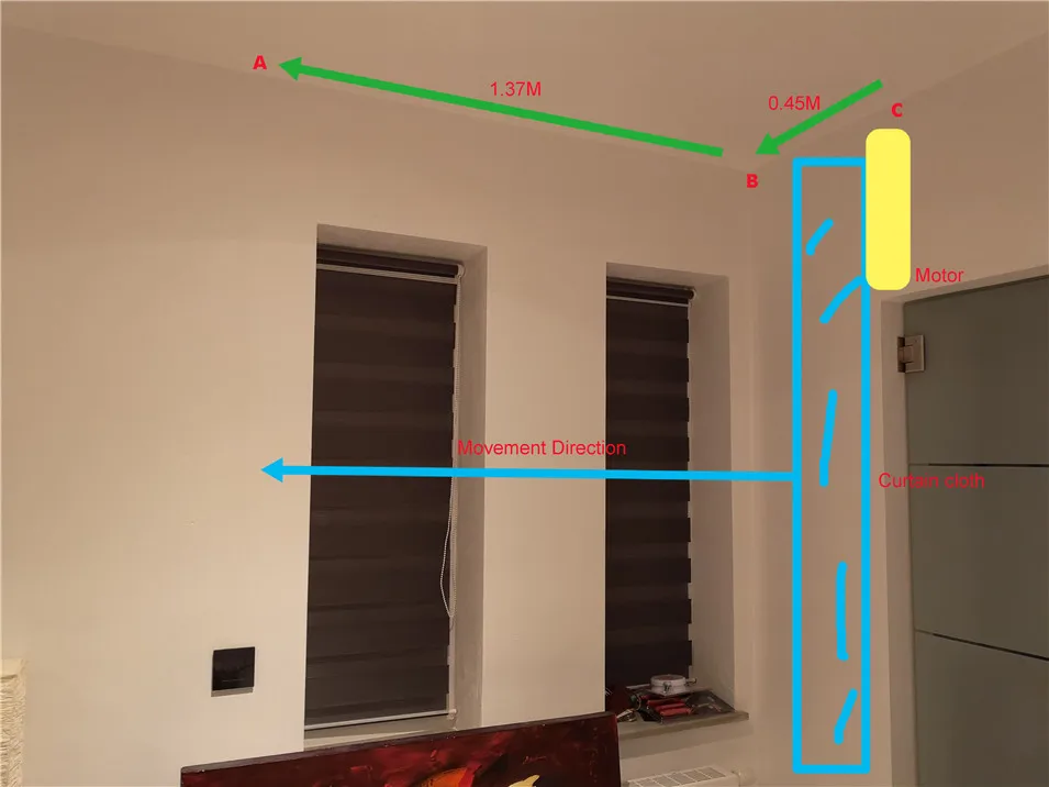 Высокое качество 90 градусов L/U карниз для мотора Xiaomi Aqara, Zigbee Автоматическая каркасная система, для 90 градусов L/U окна