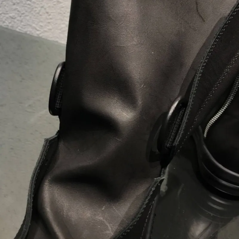 Мужские повседневные туфли на платформе Классические высокие ботинки ручной