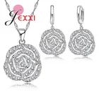 Женский комплект из колье и серёг, из серебра 925 пробы