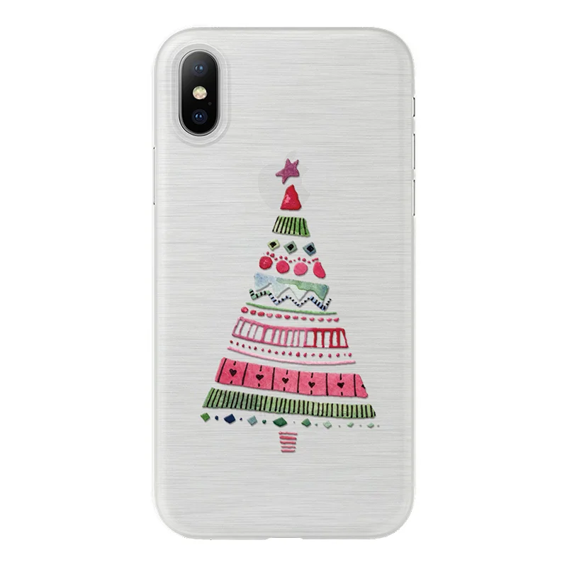 sdxgshu Для iPhone 6 Чехол 7 8 X Рождественская елка телефон Coque для iPhone 6 6S 5 5S SE Fundas для iPhone X XS Мягкая силиконовая Рождественская накладка олень - Цвет: sdxgshu