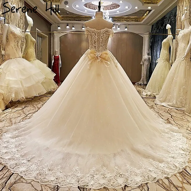 Свет Шампанское Бисер блестками Кружево свадебное платье Вышивка sexy Vestido De Noiva 2018|vestido de noiva|de noivabridal gown |