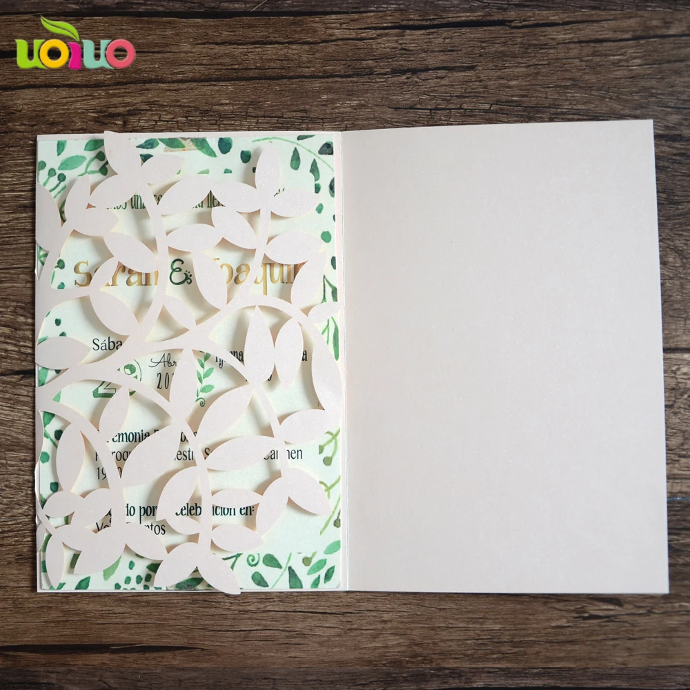 Ярко-розовый оставить 50 шт классический стиль свадебные пригласительные карты