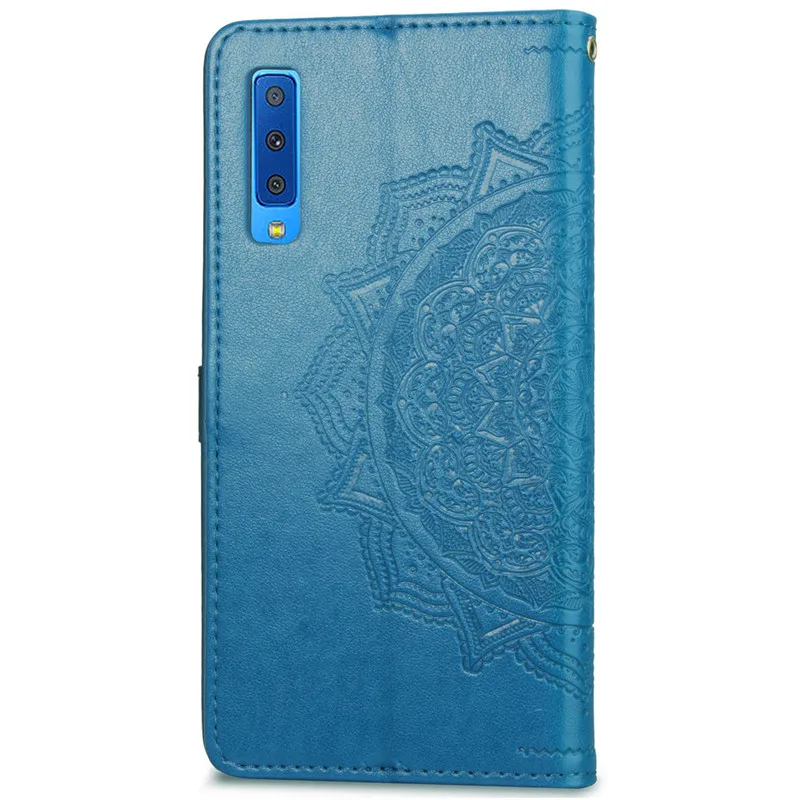 Кожаный чехол для Fundas Samsung Galaxy A7 2018 Coque A9 Капа тиснение флип кошелек телефона сумки