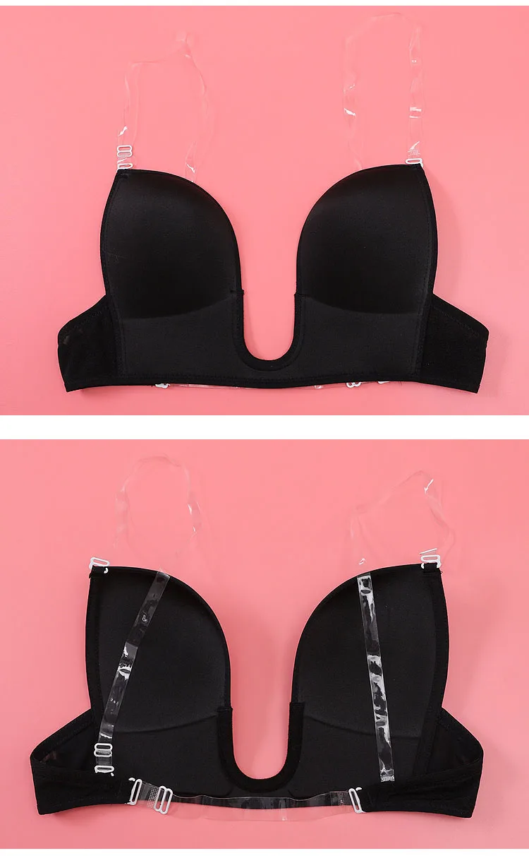 Невидимый бюстгальтер с глубоким вырезом, бесшовный бюстгальтер-трансформер, прозрачные лямки на спине, бюстгальтеры с открытой спиной, нарядное платье принцессы, элегантная Свадебная церемония